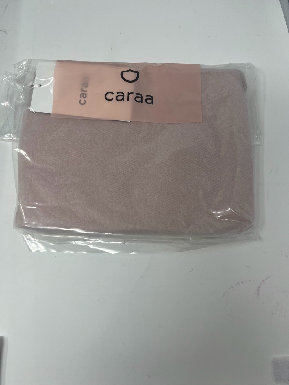 NWT caraa Compact Case Travel Pouch in Blush Pink Gold Hardware